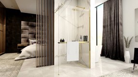 Panou de duș Rea Aero Gold N 120 Walk In + EVO