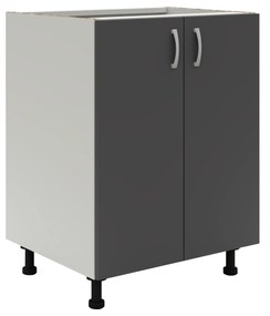 Corp Baza haaus, 2 Usi, Antracit/Alb, 60 x 50 x 80 cm