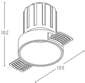 Spot LED incastrabil Trimless cupru 9W 3000K