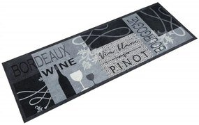 vidaXL Covor de bucătărie lavabil Wine, gri, 60x180 cm, catifea