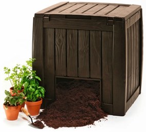 Cutie pentru compost de grădină Keter, 340 l, maro