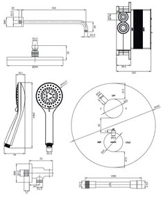 Omnires Y set de dus ascuns da grafit SYSYT05GR