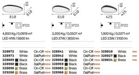Plafoniera LED design circular GEMINI pl d061 dali/push alama