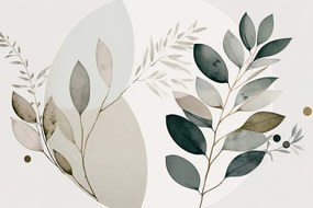 Tablou plante boho în cerc