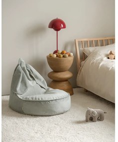 Fotoliu puf pentru copii verde mentă cu tapițerie din catifea Bunny – Wigiwama