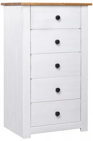 Servantă, alb, 46 x 40 x 89 cm, lemn de pin, gama Panama