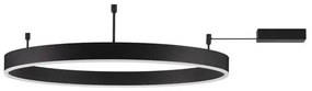 Lustra/Plafoniera LED dimabila design circular MOTIF Black 80cm