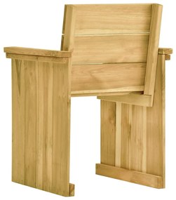 Set mobilier de gradina cu perne, 5 piese, lemn de pin tratat Gri taupe, 1