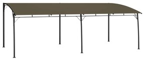 vidaXL Copertină pavilion de grădină, gri taupe, 6 x 3 x 2,55 m