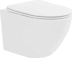 Set vas WC suspendat Fluminia Ricci Tornado si capac softclose alb lucios