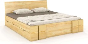 Pat lemn masiv TerraCraft Model 4 cu Sertar Pin Personalizabil - 200x200, Natur