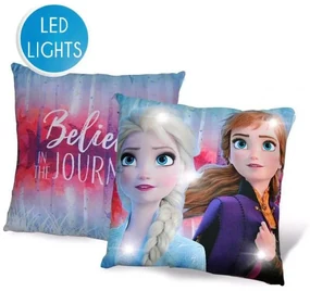 Disney Regatul de gheață Pernă cu LED, Pernă decorativă 40x40 cm