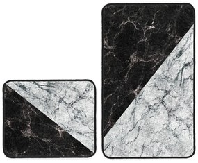 Covorașe de baie negru-alb 2 buc. 60x100 cm – Mila Home