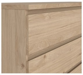 Comodă în culoare naturală cu aspect de lemn de stejar 154x70x50 cm Naia – Tvilum