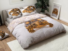 Lenjerie de pat 3D din bumbac TURTLE alb Dimensiune lenjerie de pat: 70 x 90 cm | 140 x 200 cm