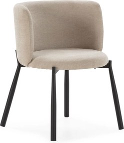 Set de scaune de sufragerie bej 2 buc. tapițat Ginny – MOME