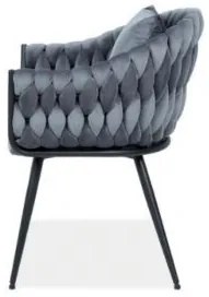 Scaun tapitat Nuvo Velvet – Gri