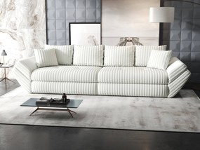 Canapea extensibilă dumonde cu ladă de depozitare si sezut confortabil din spuma high-density, Loana Ambience Ivory 300x100 cm