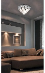 Plafonieră Globo 63040506 LONDON 5xE14/40W/230V d. 46 cm crom lucios