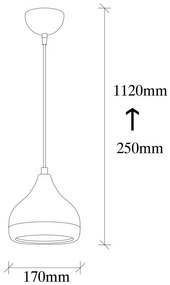 Lustra Yildo - 6866 Negru Cupru