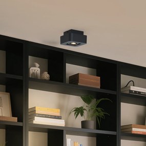 Spot rotund negru montat la suprafață, rotativ și înclinabil - Dox