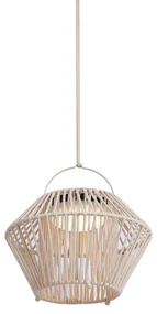 Lampă de masă boemă bej, cu LED, cu 3 trepte de intensitate, IP54, reîncărcabilă solar - Duco