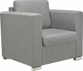 vidaXL Fotoliu, gri deschis, material textil