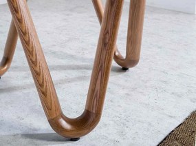 Masuta auxiliara design modern Walnut Round Corner