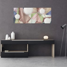 Tablou - 3D abstract culori pastel (120x50 cm)