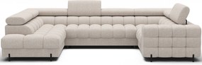 Colțar lemn masiv Formă U Extensibil Factory 346x205cm Personalizabil - Cotiera pe partea dreapta