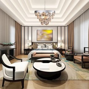 Lustră de cristal pe lanț GRACE 6xE14/40W/230V