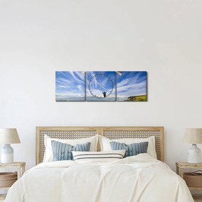 Tablou - Paragliding (cu ceas) (90x30 cm)