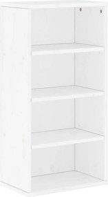 vidaXL Dulap lateral „ODDA” alb 40x24x79 cm, lemn masiv de pin