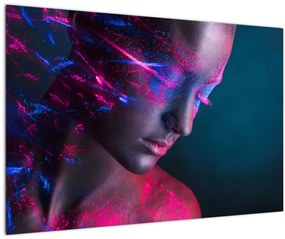 Tablou strălucitor a femeii (90x60 cm)