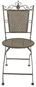 Scaun bistro, verde, din metal, aspect vintage