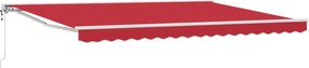 vidaXL Cort electric retractabil Roșu 4 × 3 m