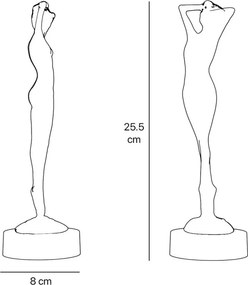 Statueta decorativa figura feminina din alama Donne