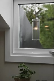 Markslöjd 109013 - Pendul pe cablu TIBIA 1xE14/40W/230V sticlă transparentă/alamă