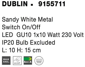 Aplica cu spot DUBLIN alb NVL-9155711