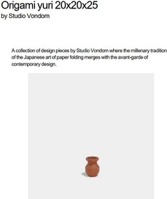 Ghiveci plante design decorativ modern exterior/interior ORIGAMI Yuri 20x20x25cm