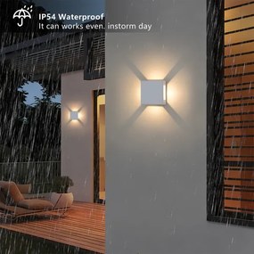 Brilagi - Aplică LED de exterior QUADRAY, 6W, 230V, albă, IP54