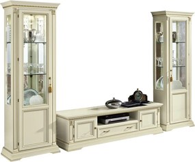Set lemn masiv crem Living Victoria 3 Piese Patinat