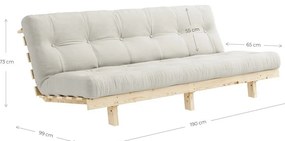 Canapea variabilă Karup Design Lean Raw Beige