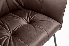 Set de 2 scaune elegante cu cotiere confortabile Loft, maro taupe