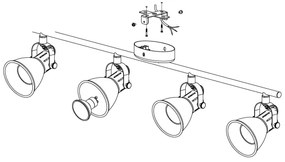 Eglo 98396 - Spot LED SERAS 4xLED/3,3W/230V