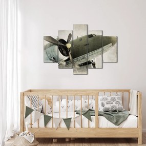 Tablou - Avion vechi cu elice (150x105 cm)