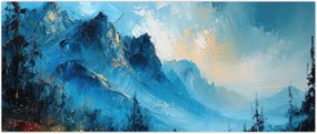 Tablou - Pictura munților (120x50 cm)