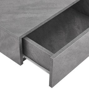 Noptiera montata pe perete 46x30x15 cm cu sertar, aspect beton