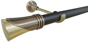 Galerie simpla fara inele DUNCAN /25 - negru/aur antic (Alege marime: 320 cm)