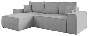 Colțar Clovis 108Cutie de pat, 279x181x94cm, 120 kg, Picioare: Plastic, Lemn: Pin